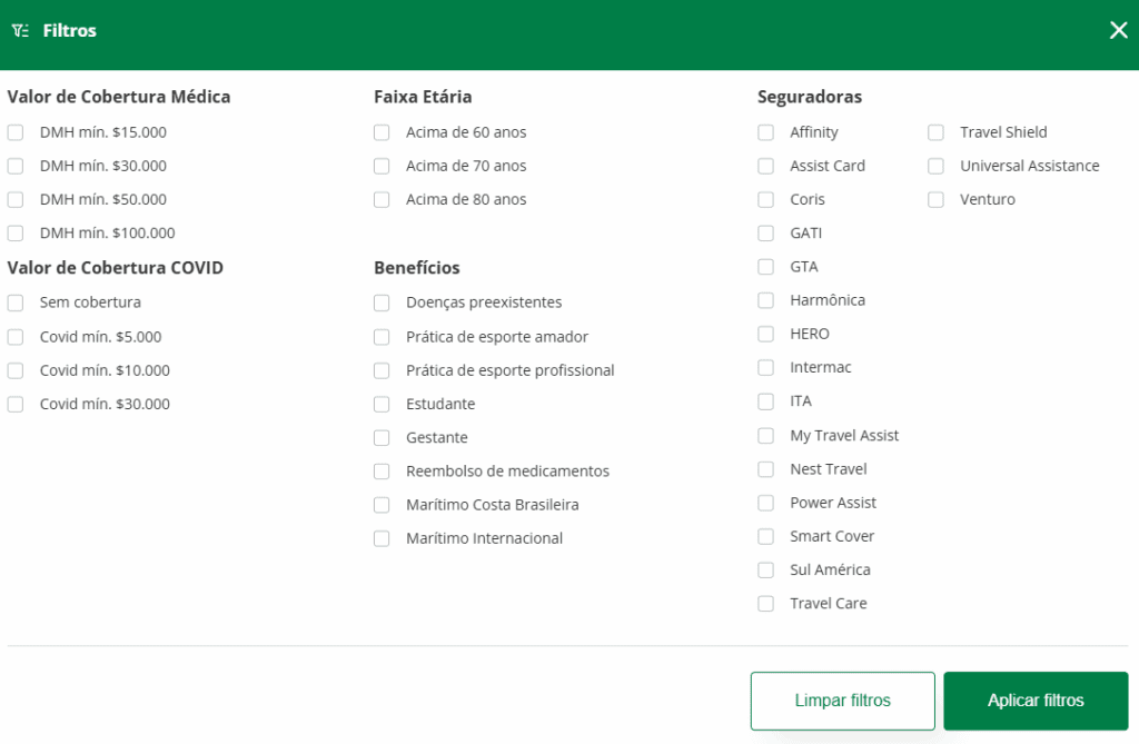filtros do seguros promo