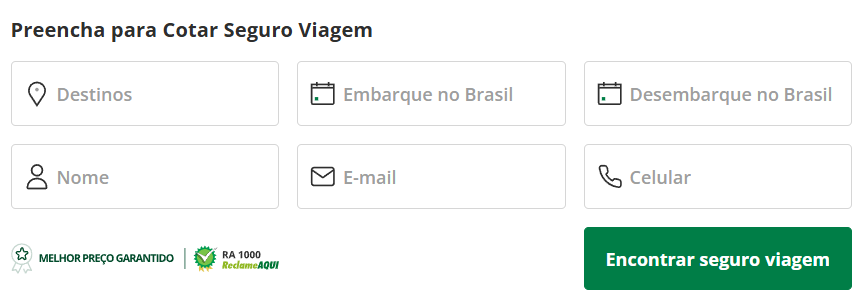cotação de seguro viagem Seguros Promo