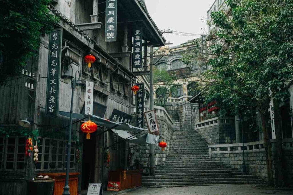 Foto de escadaria na China