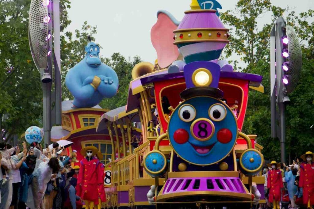 Foto da parada no parque da Disney