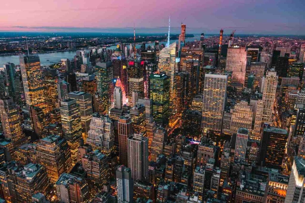 Vista aérea de Nova York