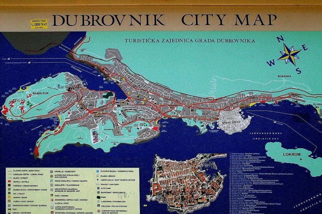 Dubrovnik mapa