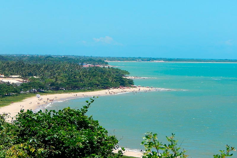 Vista aérea da praia de Porto Seguro