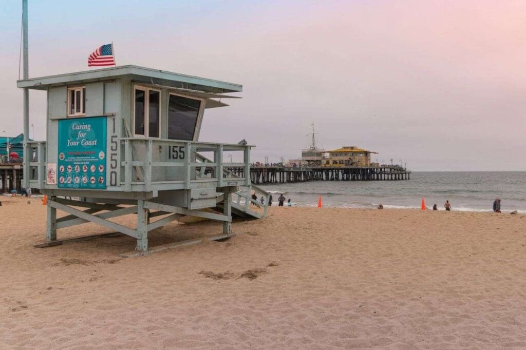 Foto da praia de Santa Monica